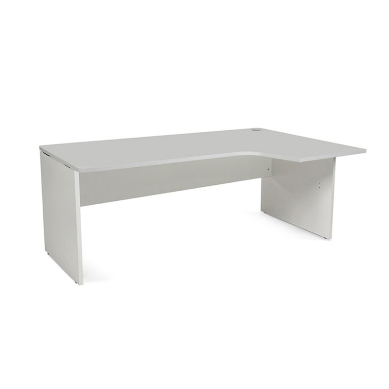 Mesa rocada serie work 180x120 cm derecha acabado an02 gris/gris