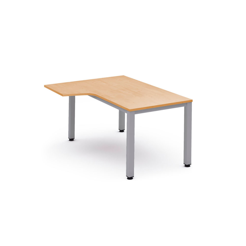 Mesa rocada serie executive 160x110 cm izquierda acabado gris/haya