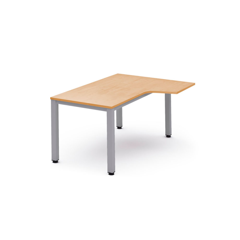 Mesa oficina rocada serie executive forma en l derecha 160x110 cm acabado gris/haya