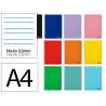Cuaderno espiral liderpapel a4 smart tapa blanda 80h 75gr rayado montessori 3,5mm con margen colores surtidos