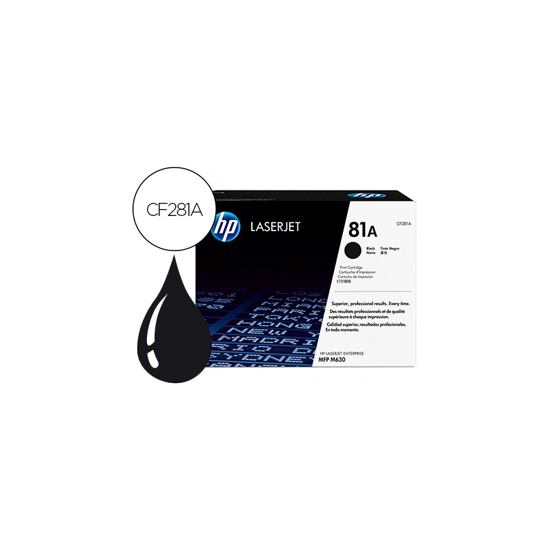 Toner hp laserjet n.81 mfp m630 negro 10.500 paginas