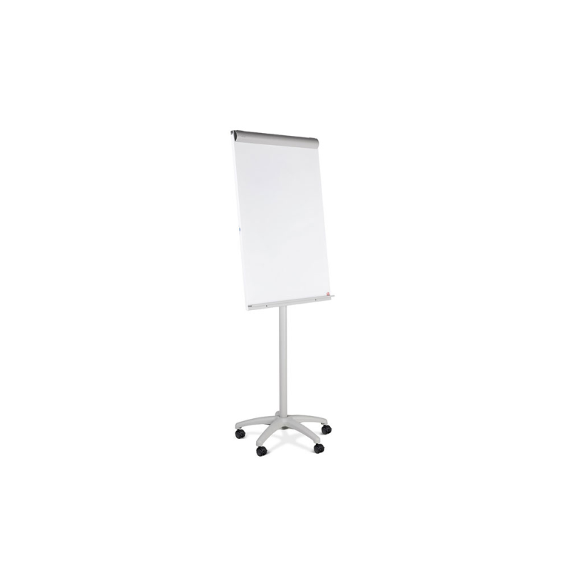 Pizarra blanca rocada para conferencias metalica lacada magnetica con ruedas 68x104 cm