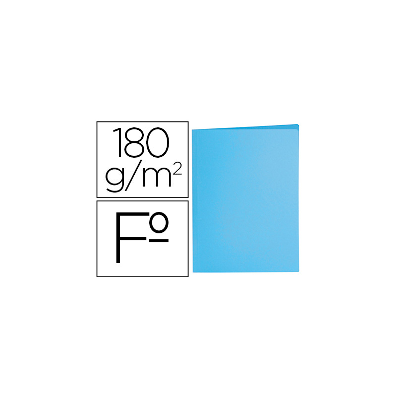 Subcarpeta liderpapel folio azul pastel 180g/m2