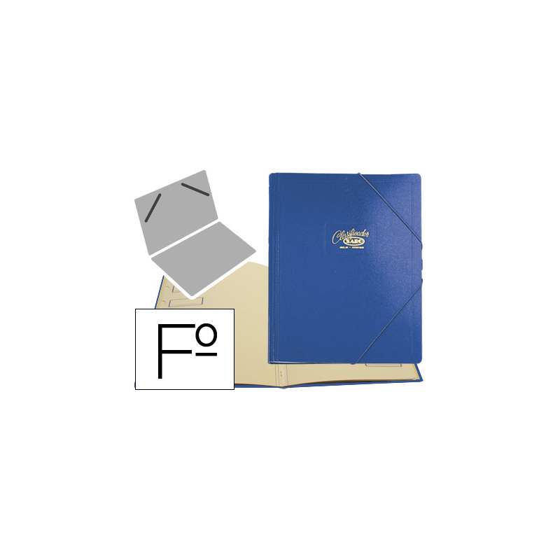 Carpeta clasificador carton compacto saro folio azul 12 departamentos