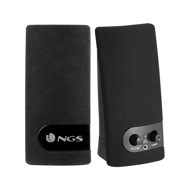 Altavoz ngs multimedia 2.0 rms 2w alimentacion usb con interruptor volumen color negro