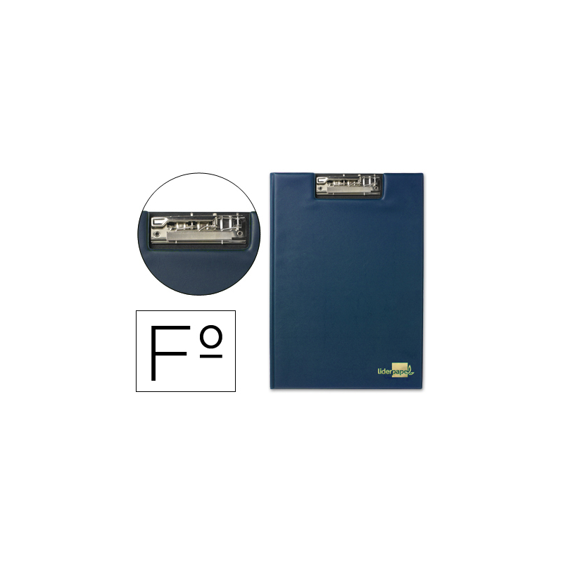 Carpeta liderpapel miniclip superior folio plastico azul