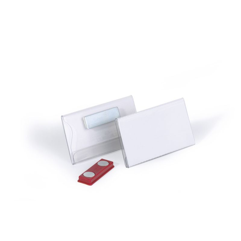 Identificador con iman durable horizontal pvc 40x75 mm