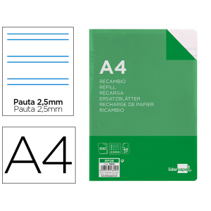 Recambio liderpapel a4 100...