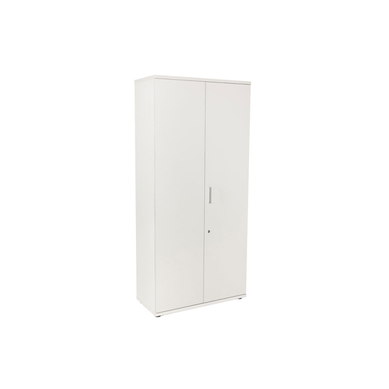 Armario rocada con cuatro estantes y dos puertas serie store 195x90x45 cm acabado aw04 blanco/blanco