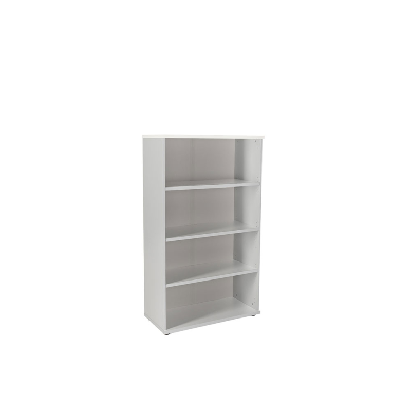 Armario rocada con tres estantes serie store 156x90x45 cm acabado gris/blanco