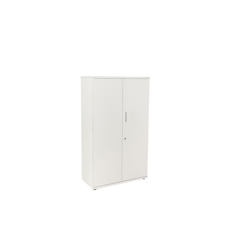 Armario rocada con tres estantes y dos puertas serie store 156x90x45 cm acabado blanco/blanco