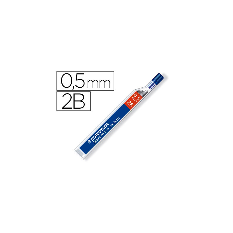 Minas staedtler mars micro grafito 0,5 mm 2b tubo con 12 unidades