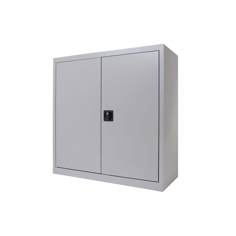 Armario metalico rocada dos puertas batientes incluye una balda 80x70x45 cm acabado ac00 gris/gris