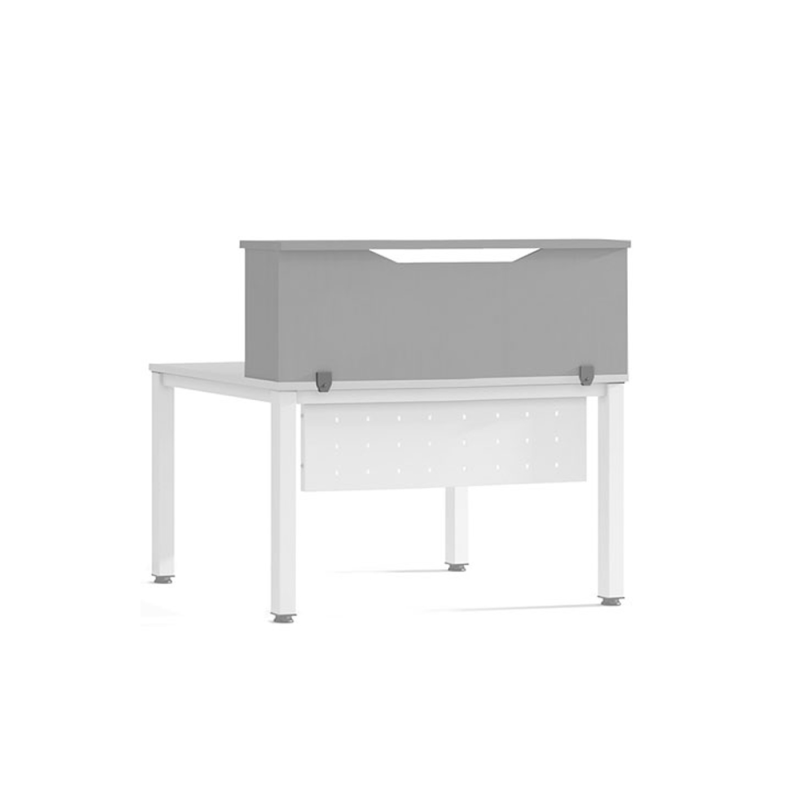 Mostrador de altillo rocada valido para mesas work metal executive 160x30x40 cm acabado an02 gris/gris