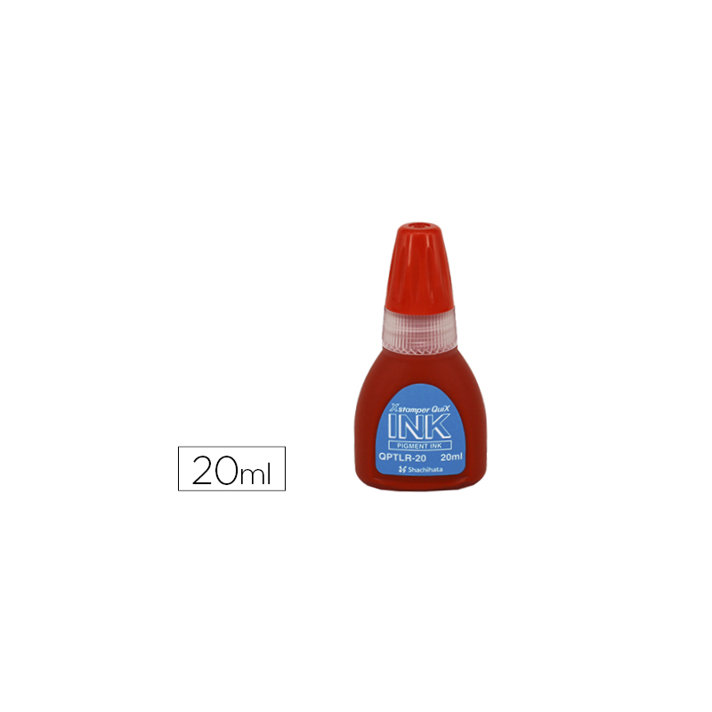 Tinta x'stamper quix para sellos roja bote de 20 ml