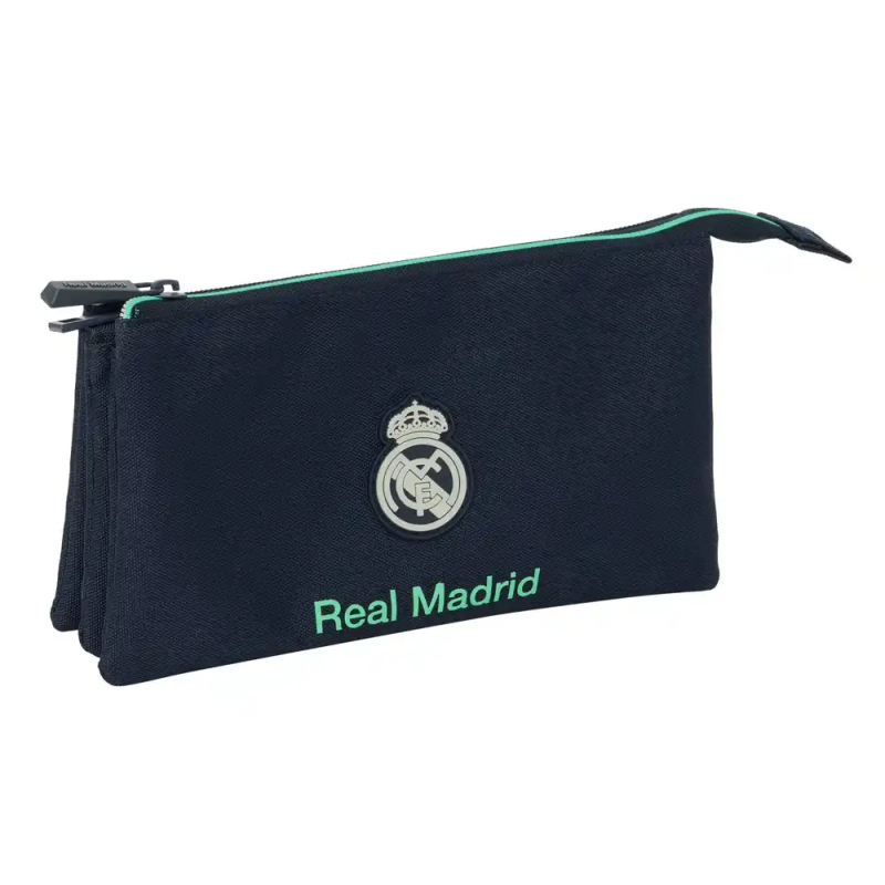 Bolso escolar portatodo safta triple real madrid 2ª equipacion 25/26 120x220x30 mm
