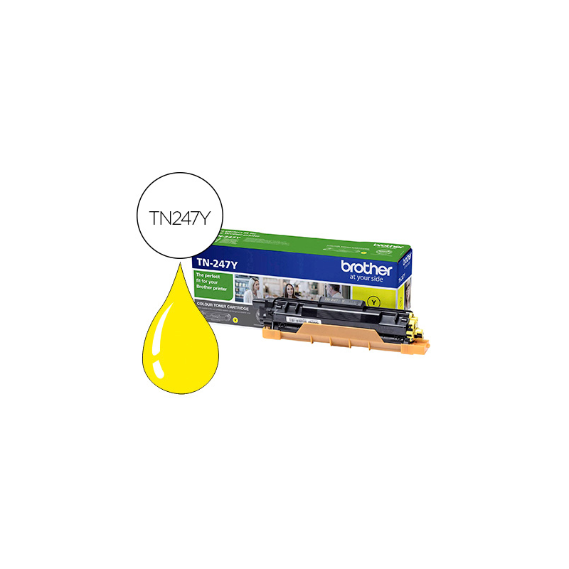 Toner brother tn247y dcp-l3510cdw / hl-l3270cdw / mfc-l3710cw amarillo 2300 paginas