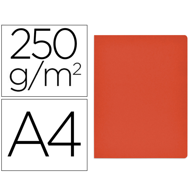 Subcarpeta cartulina gio simple intenso din a4 rojo 230g/m2