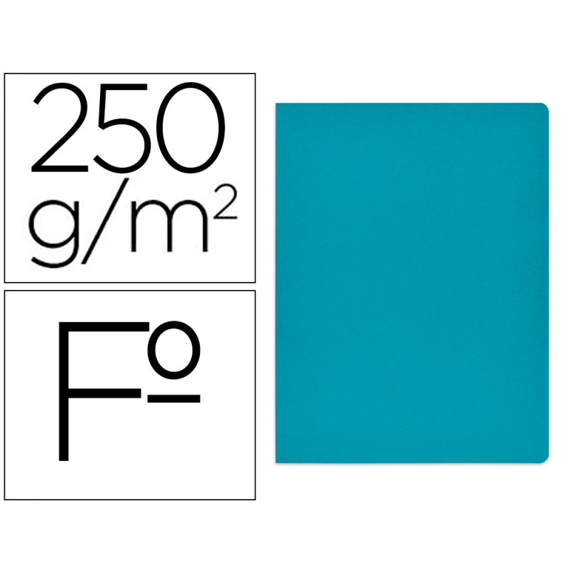 Subcarpeta cartulina gio simple intenso folio azul 230g/m2