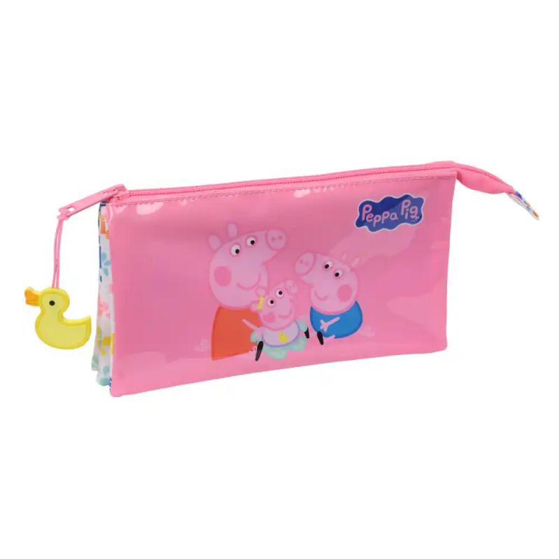 Bolso escolar portatodo safta triple peppa pig baby 120x220x30 mm