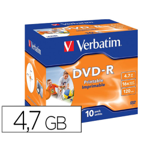 Dvd-r verbatim imprimible...