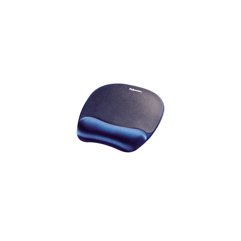 Alfombrilla para raton fellowes con reposamuñecas de espuma memory foam azul 230x196x20 mm