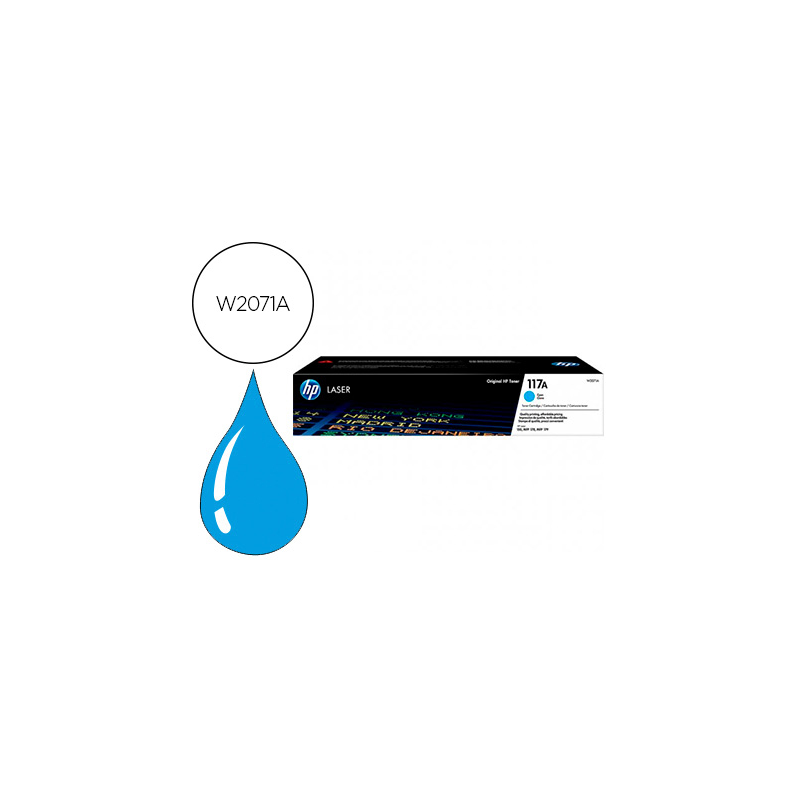 Toner hp 117a laser color 150a / 150nw / 178nw / 178nwg / 179fnw cian 700 paginas