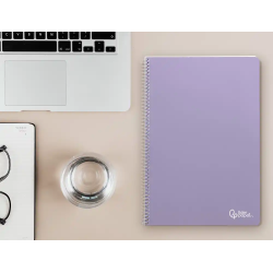 Cuaderno espiral liderpapel a4 smart tapa blanda 80h 75gr rayado montessori 5mm con margen colores surtidos