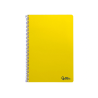 Cuaderno espiral liderpapel a4 smart tapa blanda 80h 75gr cuadro 4mm con margen color amarillo