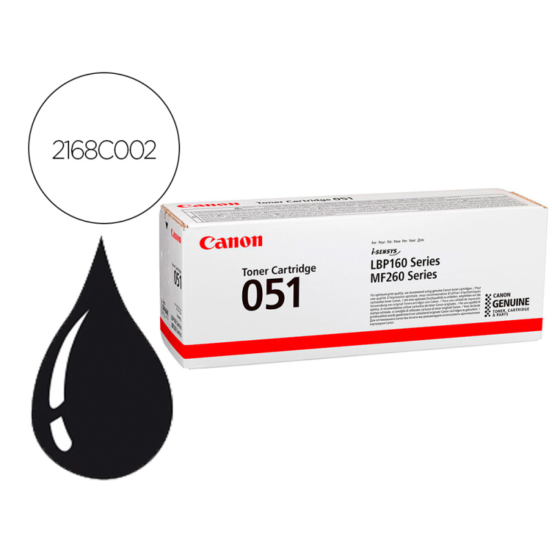 Toner canon 051 1700p isensys lbp162 negro
