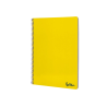 Cuaderno espiral liderpapel a4 smart tapa blanda 80h 75gr cuadro 4mm con margen color amarillo
