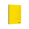 Cuaderno espiral liderpapel a4 smart tapa blanda 80h 75gr cuadro 4mm con margen color amarillo