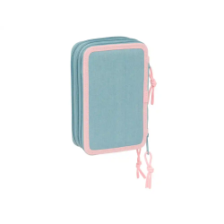 Plumier escolar safta triple 37 piezas wicked 195x125x55 mm