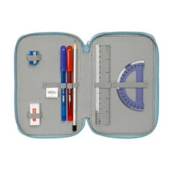 Plumier escolar safta triple 37 piezas wicked 195x125x55 mm