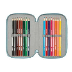 Plumier escolar safta triple 37 piezas wicked 195x125x55 mm