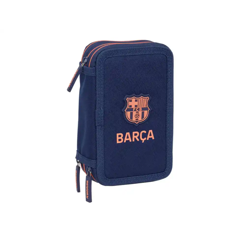 Plumier escolar safta triple 37 piezas f.c. barcelona 2ª equipacion 25/26 195x125x55 mm