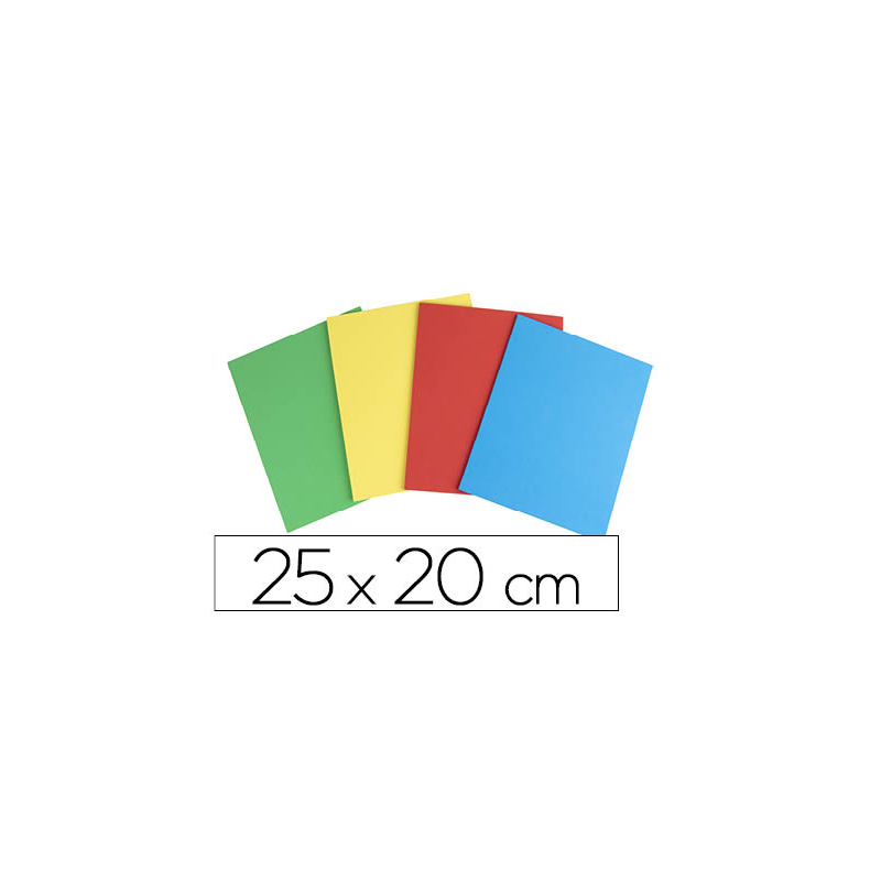 Caucho liderpapel 25x20 cm bolsa de 4 unidades colores surtidos