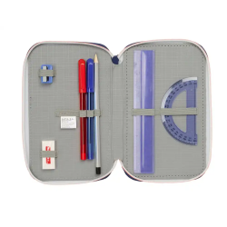 Plumier escolar safta triple 37 piezas f.c. barcelona 2ª equipacion 25/26 195x125x55 mm