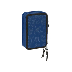 Plumier escolar safta triple 37 piezas como entrenar a tu dragon 195x125x55 mm