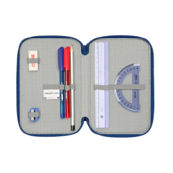 Plumier escolar safta triple 37 piezas como entrenar a tu dragon 195x125x55 mm