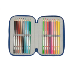 Plumier escolar safta triple 37 piezas como entrenar a tu dragon 195x125x55 mm