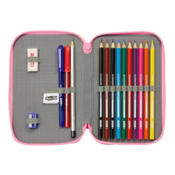 Plumier escolar safta doble pequeño 29 piezas peppa pig baby 195x125x40 mm