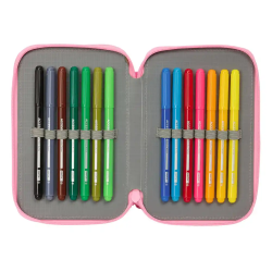 Plumier escolar safta doble pequeño 29 piezas peppa pig baby 195x125x40 mm