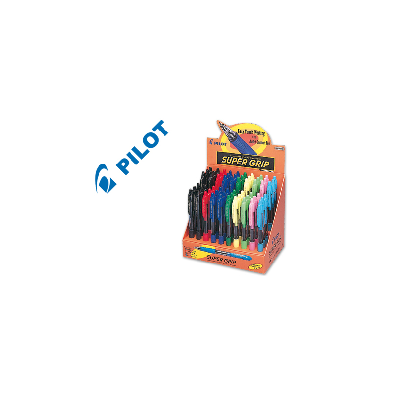 Boligrafo pilot super grip expositor de 60 unidades