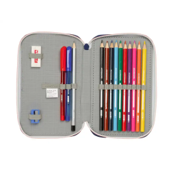 Plumier escolar safta doble pequeño 29 piezas f.c. barcelona 2ª equipacion 25/26 195x125x40 mm