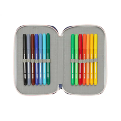 Plumier escolar safta doble pequeño 29 piezas f.c. barcelona 2ª equipacion 25/26 195x125x40 mm