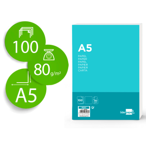 Papel liderpapel a5 80g/m2...