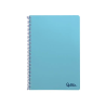 Cuaderno espiral liderpapel a4 smart tapa blanda 80h 75gr cuadro 4mm con margen color celeste