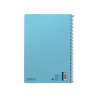 Cuaderno espiral liderpapel a4 smart tapa blanda 80h 75gr cuadro 4mm con margen color celeste