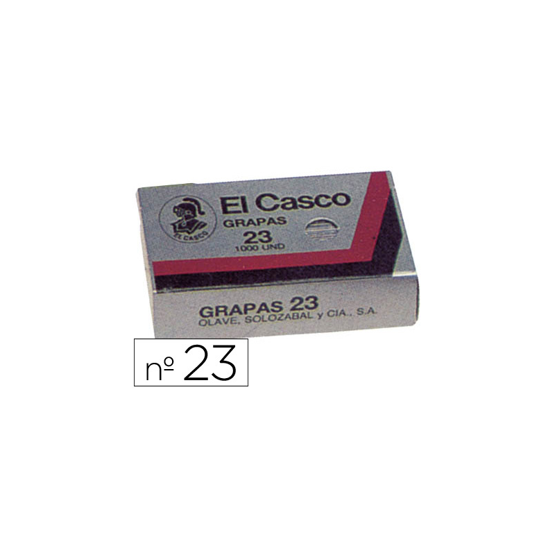 Grapas el casco nº23 caja de 1000 unidades